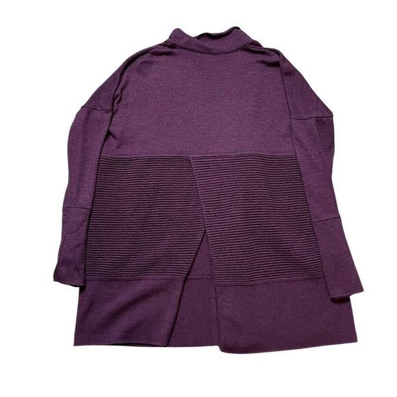 LULULEMON Merino Wool Cardigan Sweater Sit In Lotus Wrap II Plum Size 8 - Picture 4 of 9